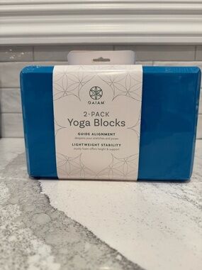 GAIAM Blue 2-Pack Foam Yoga Blocks